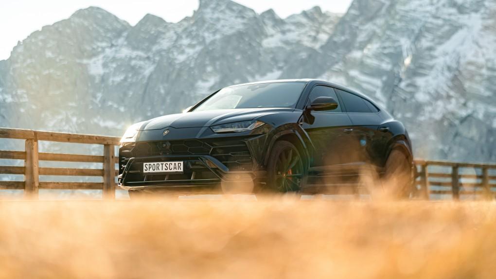 Lamborghini Urus on the montain